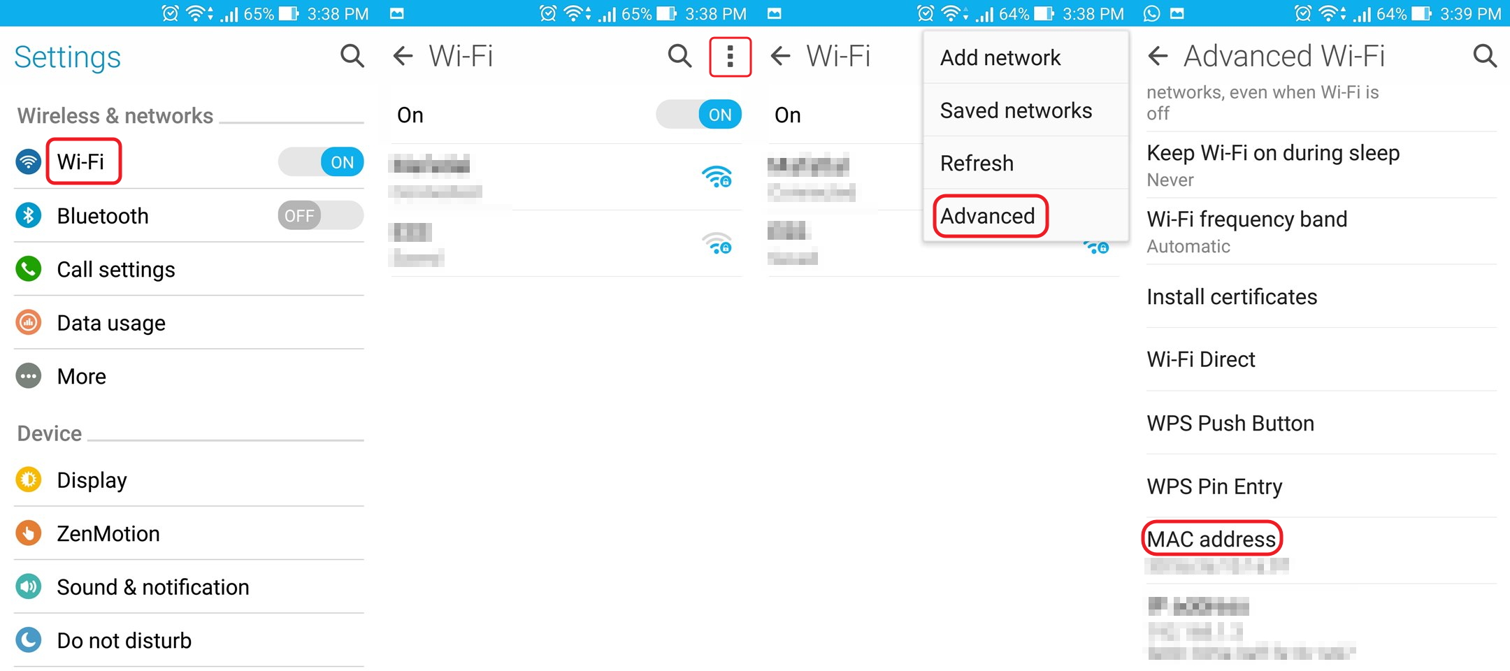 find android mac address
